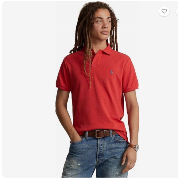 Polo Ralph Lauren | Classic Fit Mesh Polo Coral/Orange | Size Large‎ Men's - Picture 1 of 16